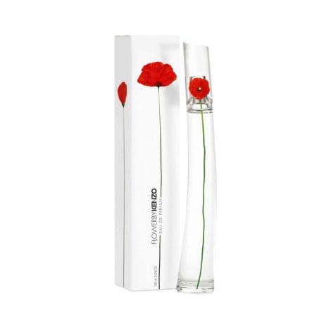 Kenzo’s iconic fragrance, Flower by Kenzo, available in a 100ml spray bottle of Eau de Parfum.