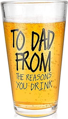 Christmas beer glasses for dad, a perfect gift from daughter/son on Christmas, birthday, or Father’s Day.