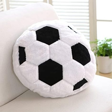 JIAHG Football Cushion Pillow – Cozy and cuddly soccer-shaped pillow perfect as a sports fan gift.