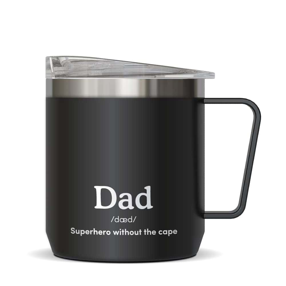 VAHDAM, Dad Mug - Christmas Gifts for Dad from Daughter, Son & Children I Birthday Gifts Dad, Dad Gifts | Stainless Steel, Vacuum Insulated Coffee Mugs with Lid - 10 oz