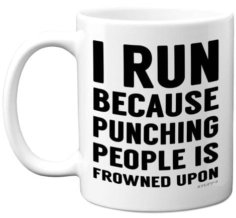 Stuff4 Running Gifts – Hilarious Christmas Triathlon Runners Mug for both women and men. Dishwasher safe ceramic mug. Perfect for half marathon achievers! Ideal for birthdays, Christmass, and congratulations.