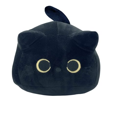 Soft and cuddly black cat pillow plush toy, a perfect gift for your girlfriend or kids.