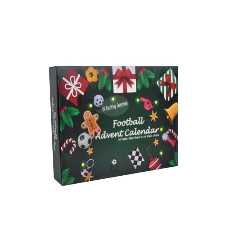 2023 Football Advent Calendar with 24 surprises, game board, and Women’s World Cup gifts. Perfect for football and rugby fans.