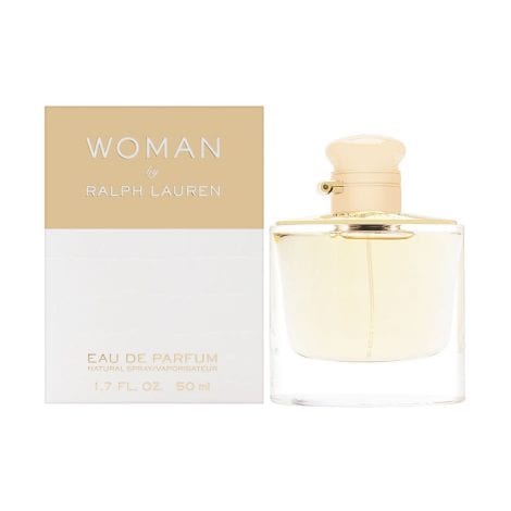 Ralph Lauren Woman perfume, a 50ml spray bottle for British consumers.