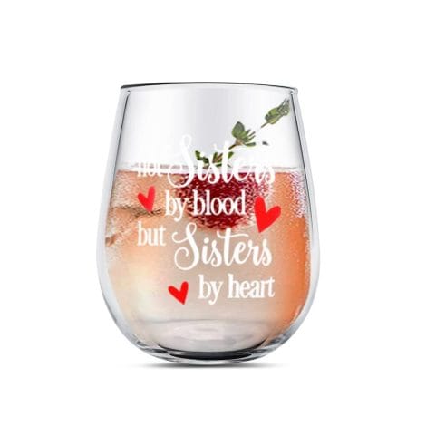 Yalucky Stemless Wine Glass – A humorous and heartfelt gift for your bestie, perfect for celebrating birthdays and friendship.