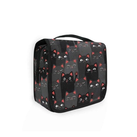 Black and Grey Cats Travel Wash Bag – Keep your toiletries organized anywhere in style!