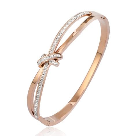 PHOGARY “Eternal Loop Elegant Bracelets in Rose Gold with Crystals, Perfect Gift for Women – Comes with Gift Box”