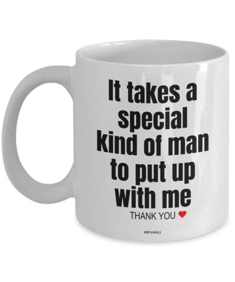 Funny Anniversary Mug, Valentine’s Gift for him – Celebrating the Special Man in Your Life, from Wife – wm3366.