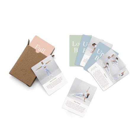 Calm Club’s Exercise Cards: A deck of 52 workout cards and exercise equipment for home use, perfect for women seeking motivation and self-care.