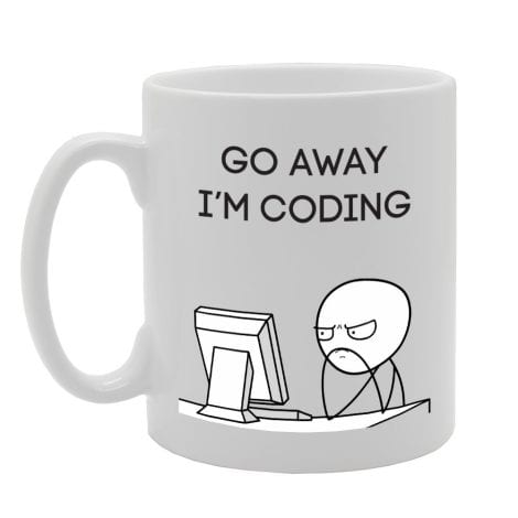 MG3467 Stay Clear, I’m Programming Novelty Gift Ceramic Mug for Tea or Coffee.