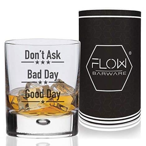 Funny and Unique Whiskey Glass Set, perfect for Whiskey lovers and a great Father’s Day gift.