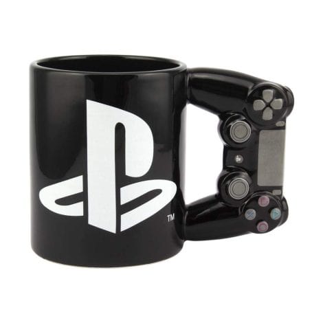 Paladone PlayStation 4th Generation Controller Mug: Sip your brew in this ceramic coffee mug for gamers, 550ml capacity.