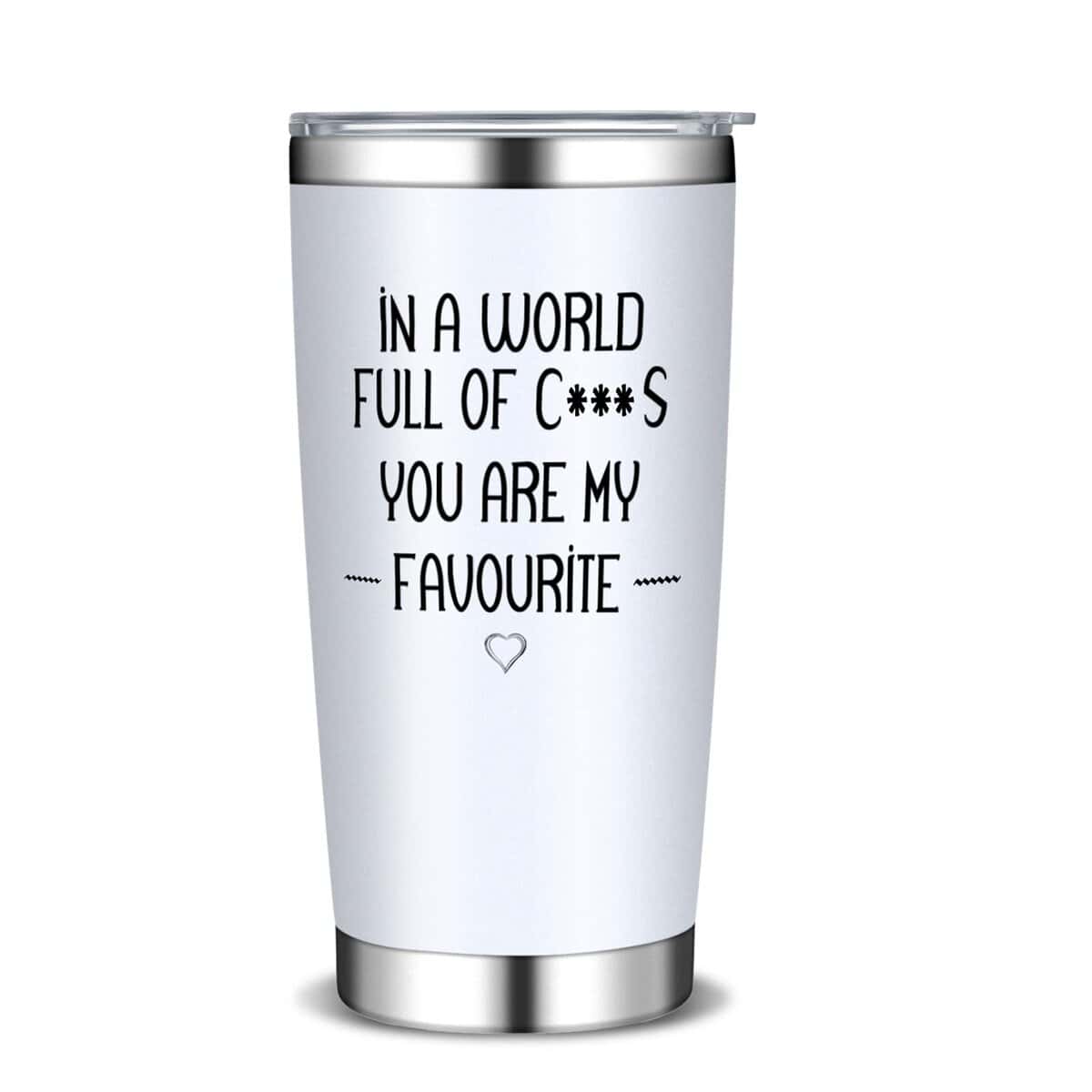 Perthlin Funny Birthday Gifts for Women You're My Favourite Friend BFF Gifts Christmas Gifts 20 Oz Insulated Tumbler Stainless Steel Saying Friend Gift for Men Women Wine Coffee Cup, White