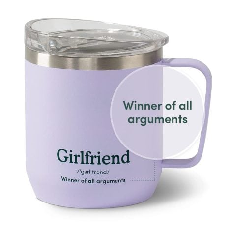 VAHDAM, Girlfriend Mug – Perfect Christmas or birthday gift for your girlfriend. Vacuum-insulated stainless steel coffee mug. Ideal for women.