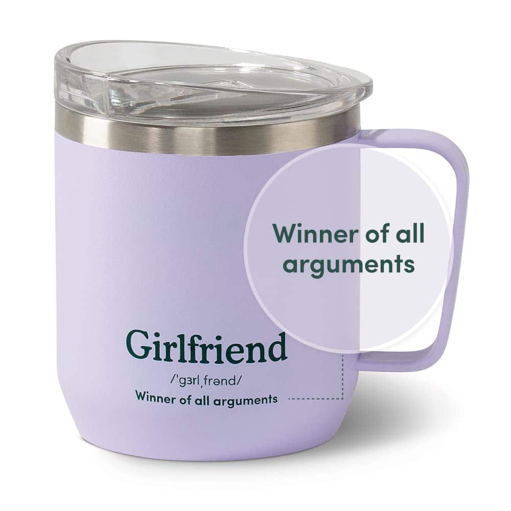 VAHDAM, Girlfriend Mug - Christmas Gifts for Girlfriend | Girlfriend Gifts Birthday, Dating Gifts | Stainless Steel, Vacuum Insulated Coffee Mugs - 10 oz | Gifts for Women, Gifts for Her
