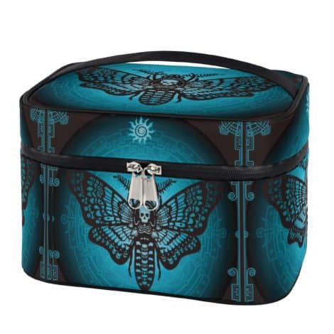 “Travel-ready Gothic Butterfly Makeup Bag keeps your cosmetics organized with style, waterproof and portable.”