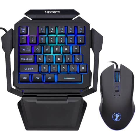 ZJFKSDYX K50L Gaming Keyboard and Mouse Combo, Compact and Colorful Set for PC Gamers.