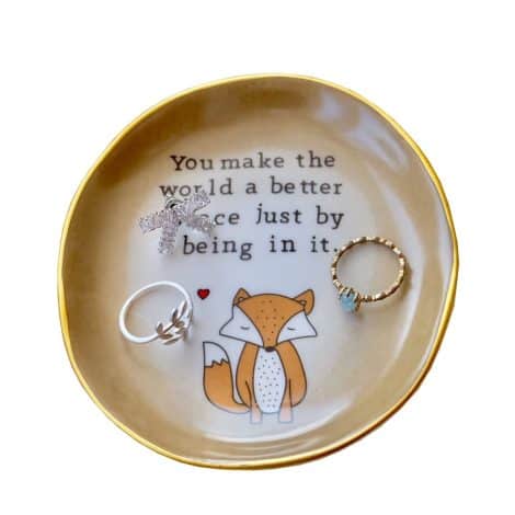 Fox Gifts for Women Ring Trinket Dish: Titanape Trinket Dish, a charming accessory for storing rings, perfect for gifting to women.