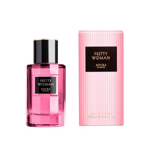 Aoura London’s Pretty Woman fragrance, a delightful perfume for British women in a 100ml bottle.