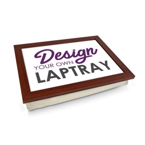 Customise Your Lap Tray. Crafted Wood Frame, Beanbag Cushion Base for Work, Play, or Dining (Brown).