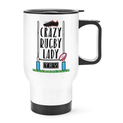 Gift Base Rugby Lover Travel Mug with Handle – Made for the Brits who are passionate about rugby!