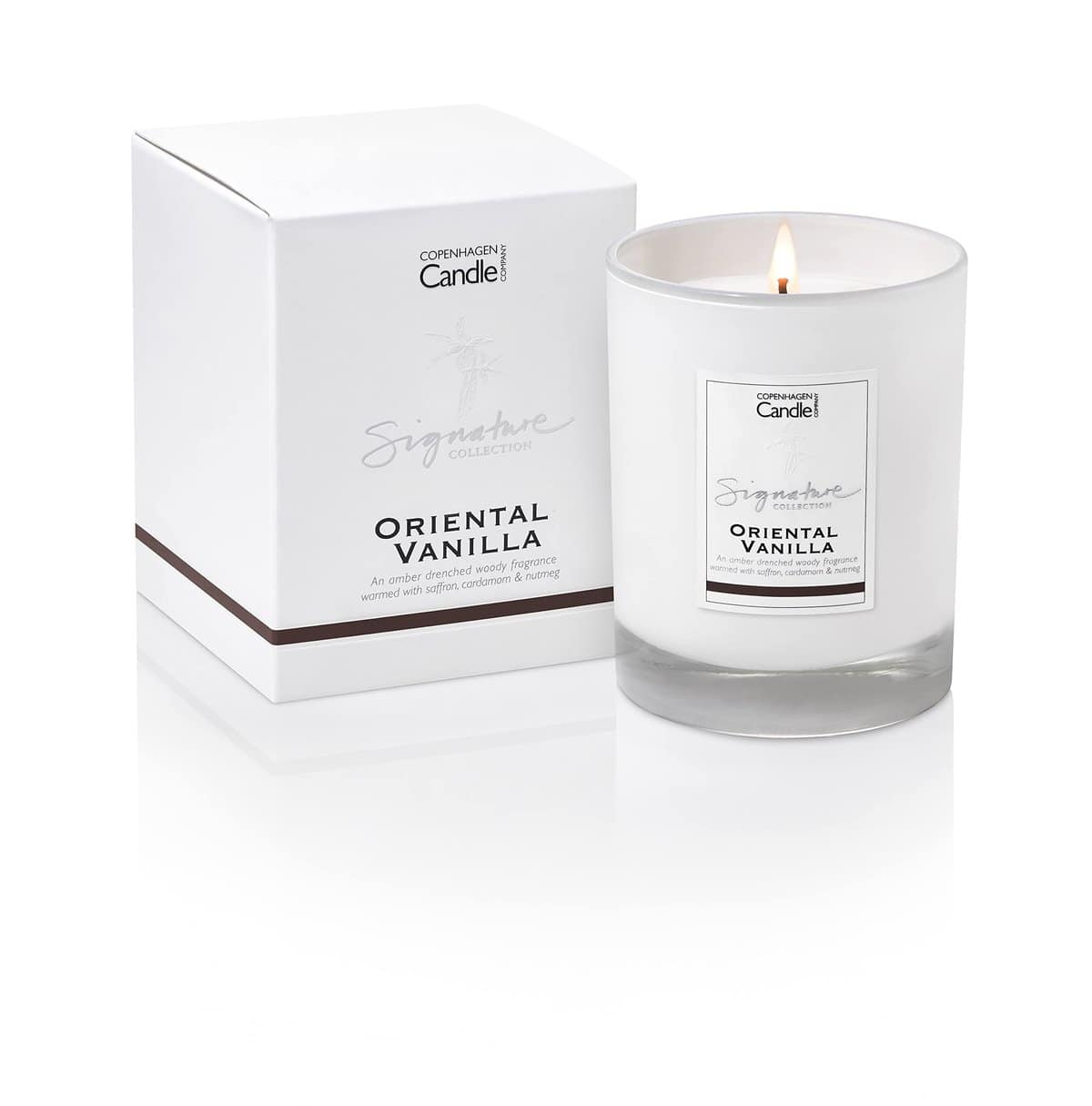 Luxury Scented Candles Gifts for Women | Natural Wax Blend | 45 Hours Burn time | Hotel Collection | The Copenhagen Company - Oriental Vanilla (7oz)