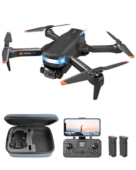 E-SMARTER Junior HD Camera Drone: Compact, foldable with dual cameras, 360° flips, kid-friendly features, great for gifts.