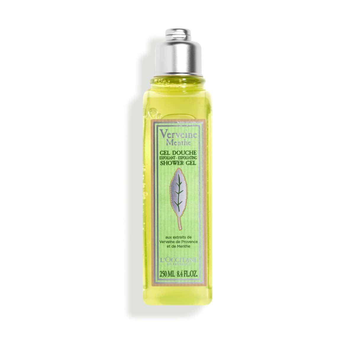 L'OCCITANE Mint Verbena Exfoliating Shower Gel 250ml | Minty and Zesty Shower Gel for All Skin Types