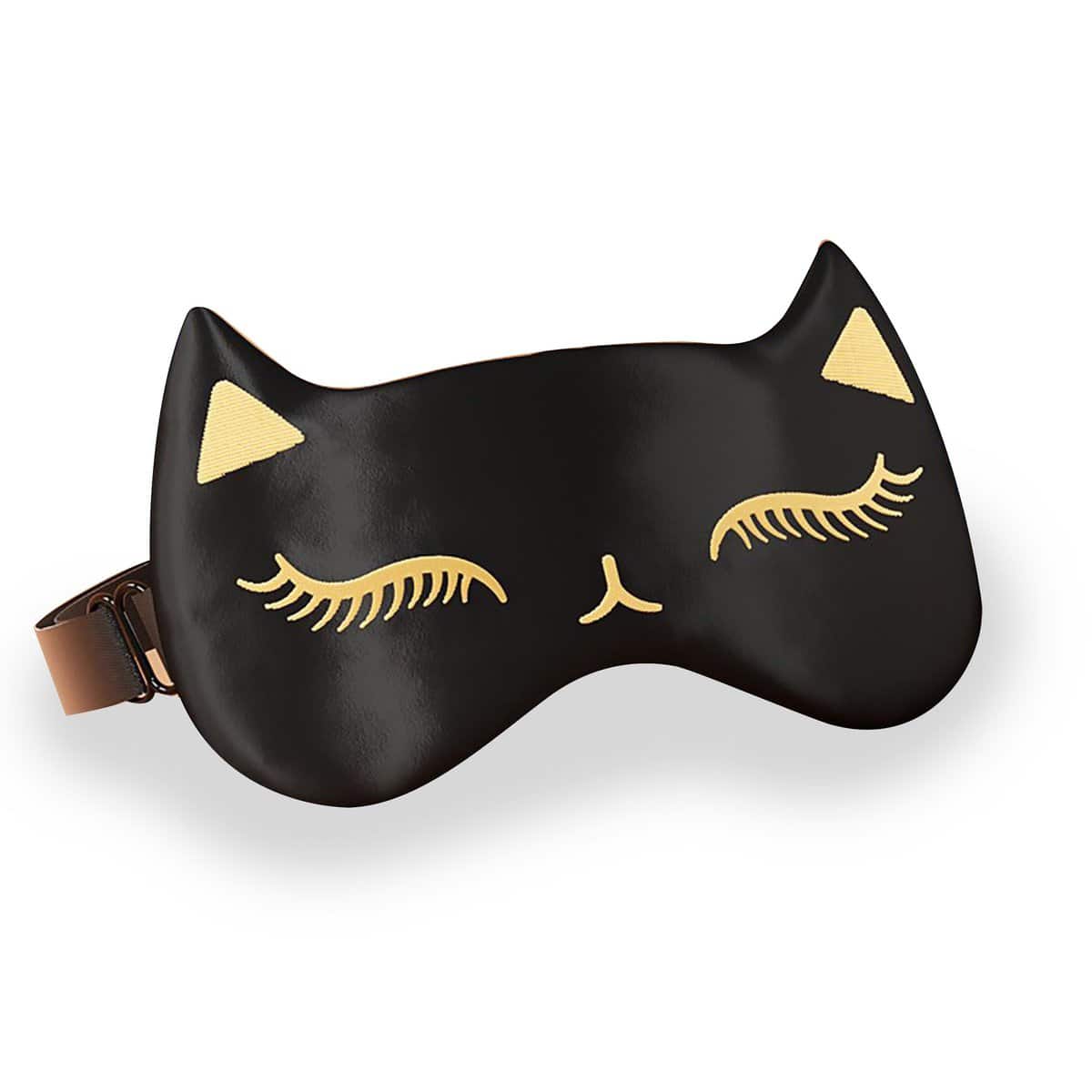 Drizzle Cat Eye Mask Natural Silk Sleep Mask Smooth and Soft Eye Covers for Sleeping