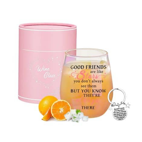 MengCat Stemless Wine Glass, a fun and personalized gift for your best friend or female colleagues.