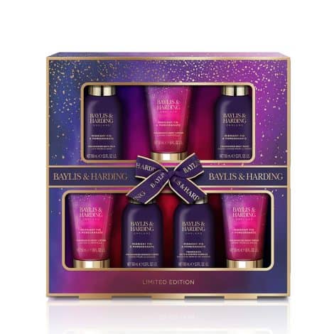 Baylis & Harding Midnight Fig & Pomegranate Ultimate Body Care Gift Set – Suitable for Vegans.