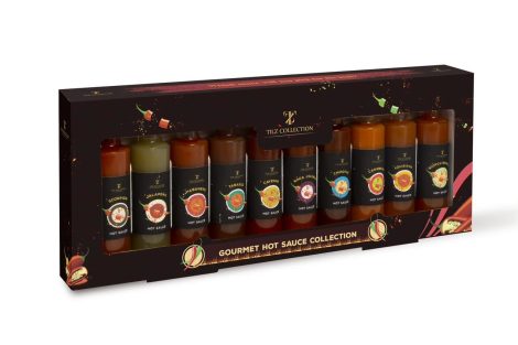 2023 Chilli Lovers Gift Set – 10 X 50ml Bottles of Gourmet Hot Sauces, Perfect Christmas Present.