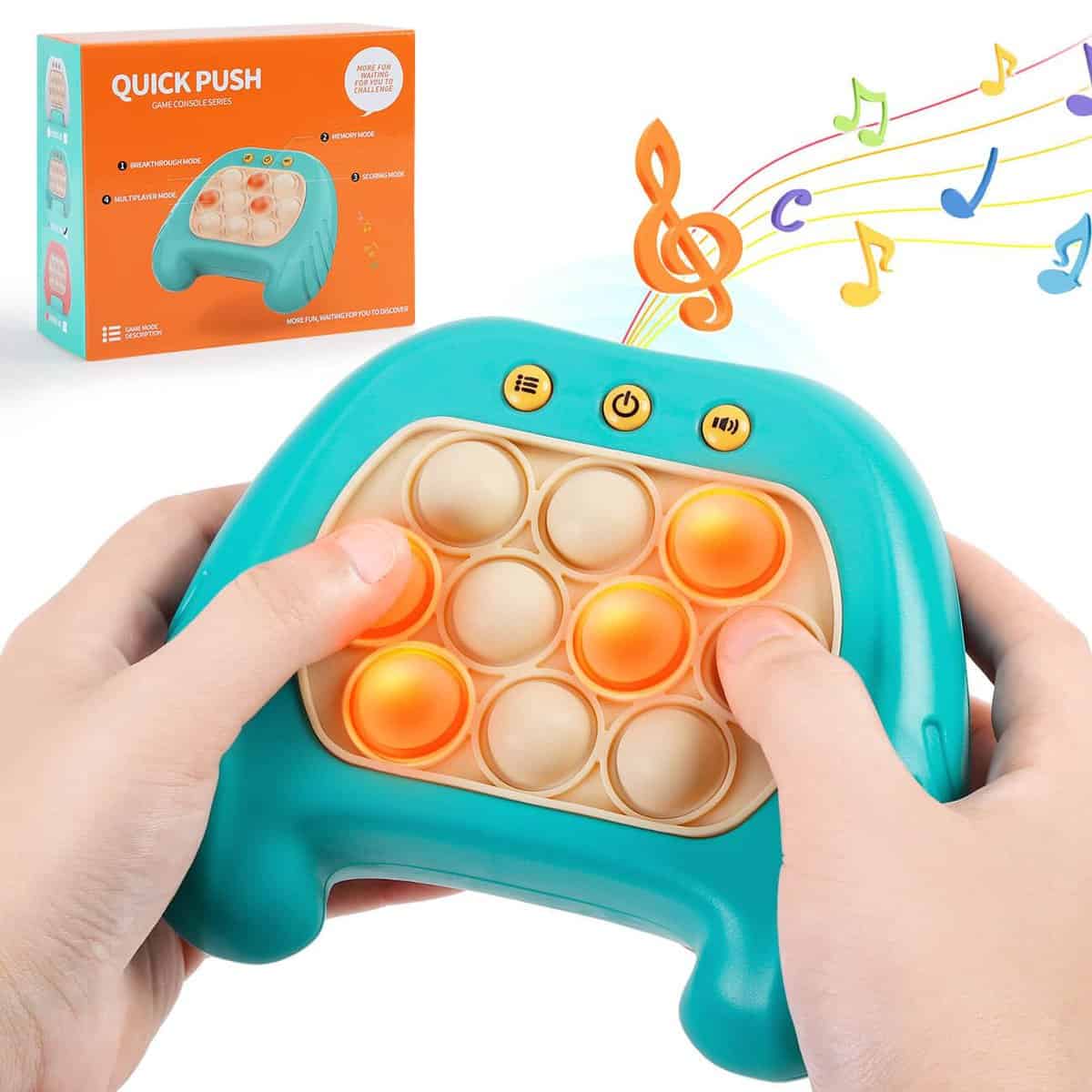 Pop It Game Sensory Toys for 4 5 6 Year Old Boys Girls Gifts,Quick Push Light Up Game Console for 5 6 7 Years Old Kids,Tap Pop Tap Smart Fidget,Toys for 9-11 Years Old Boys Christmas Birthday Gifts