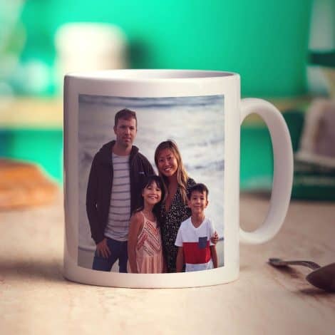 Customizable Photo Mug with Personalized Message – 11oz Cup – Add your Text & Photo or Logo – Ideal Gift for Him/Her on Anniversary, Wedding, or Birthday.