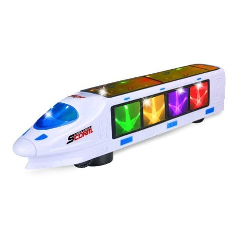 3D Flashing Electric Train, Perfect Gifts for Boys and Girls aged 3-8, the FGZU Train Toy