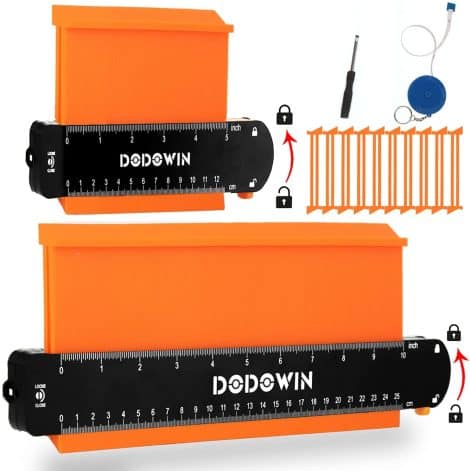 DODOWIN Contour Gauge Duplicator 2pcs: Hand tool for precise woodworking, perfect for marking laminate flooring. Great gift for men.