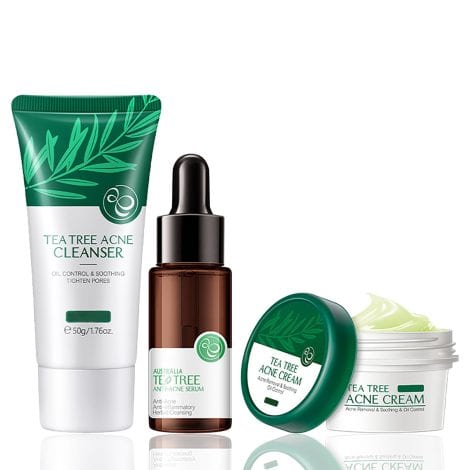 Tea Tree Beauty Bundle for Girls: Cleanse, hydrate, and control oil for crystal-clear skin. (3 pieces)