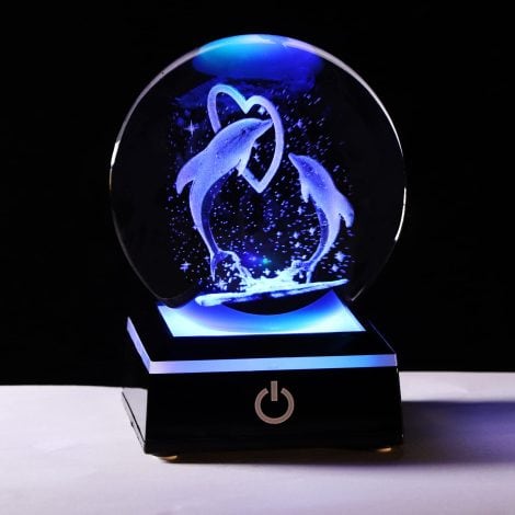 3.14-inch K9 Crystal Laser 3D Animals Ball with LED Base – The Ornalrist, for British shoppers.