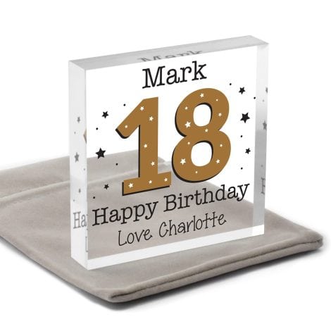 Personalized birthday gifts for your son’s 18th birthday, complete with a stylish grey bag.