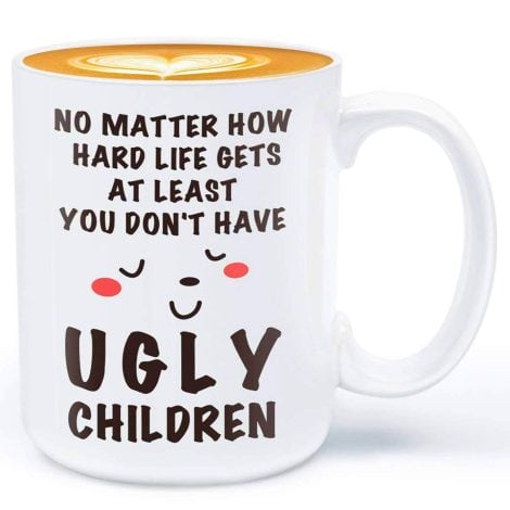 “330ml Funny Ceramic Coffee Mug – Humorous Mum Dad Birthday Gift with a Twist!”