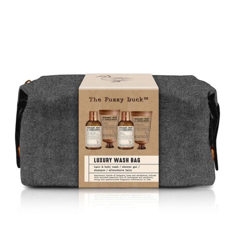 Baylis & Harding The Fuzzy Duck Men’s Luxury Wash Bag Gift Set: Bergamot, Hemp & Sandalwood. Vegan-friendly.