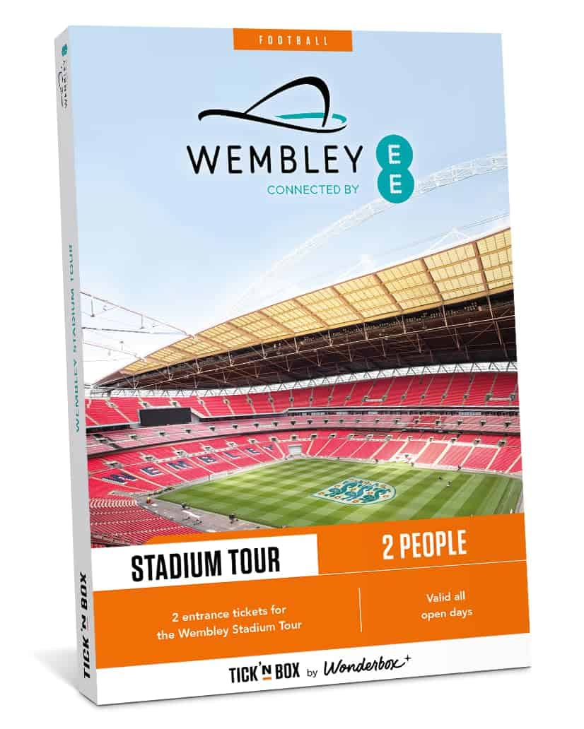 Tick&Box - Gift Box - Wembley Stadium Tour for 2 - Visit The Home of Football - Football Gift - Experience Gift For Football Fans - Unique Experience for a true London souvenir - Valid for 2 years