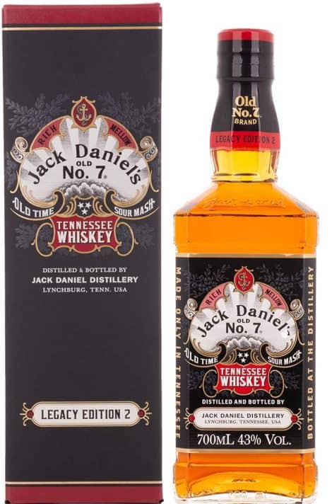 Jack Daniel’s iconic Tennessee Whiskey, Legacy Edition 2, 70 cl – a British classic for whisky enthusiasts.