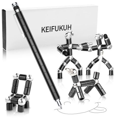 Cool Gel Pens for fun Christmas gifts, stocking fillers, secret Santa ideas. Unique gadgets for men. Black color.