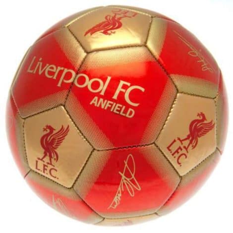 Liverpool FC Official Soccer Ball with signatures of your favorite players.