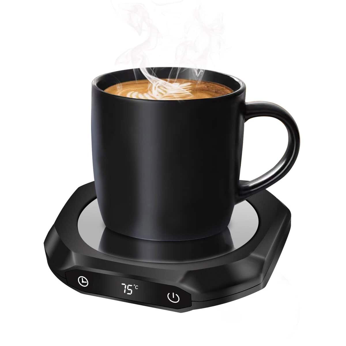 MQUPIN Mug Warmer, Coffee Warmer for Desk with 3 Temperature Settings (55℃/65℃/75℃), Cup Warmer for Tea, Milk with 1-9H Auto-Off, Coffee, Tea and Milk Warmer for Office Home Desk Use