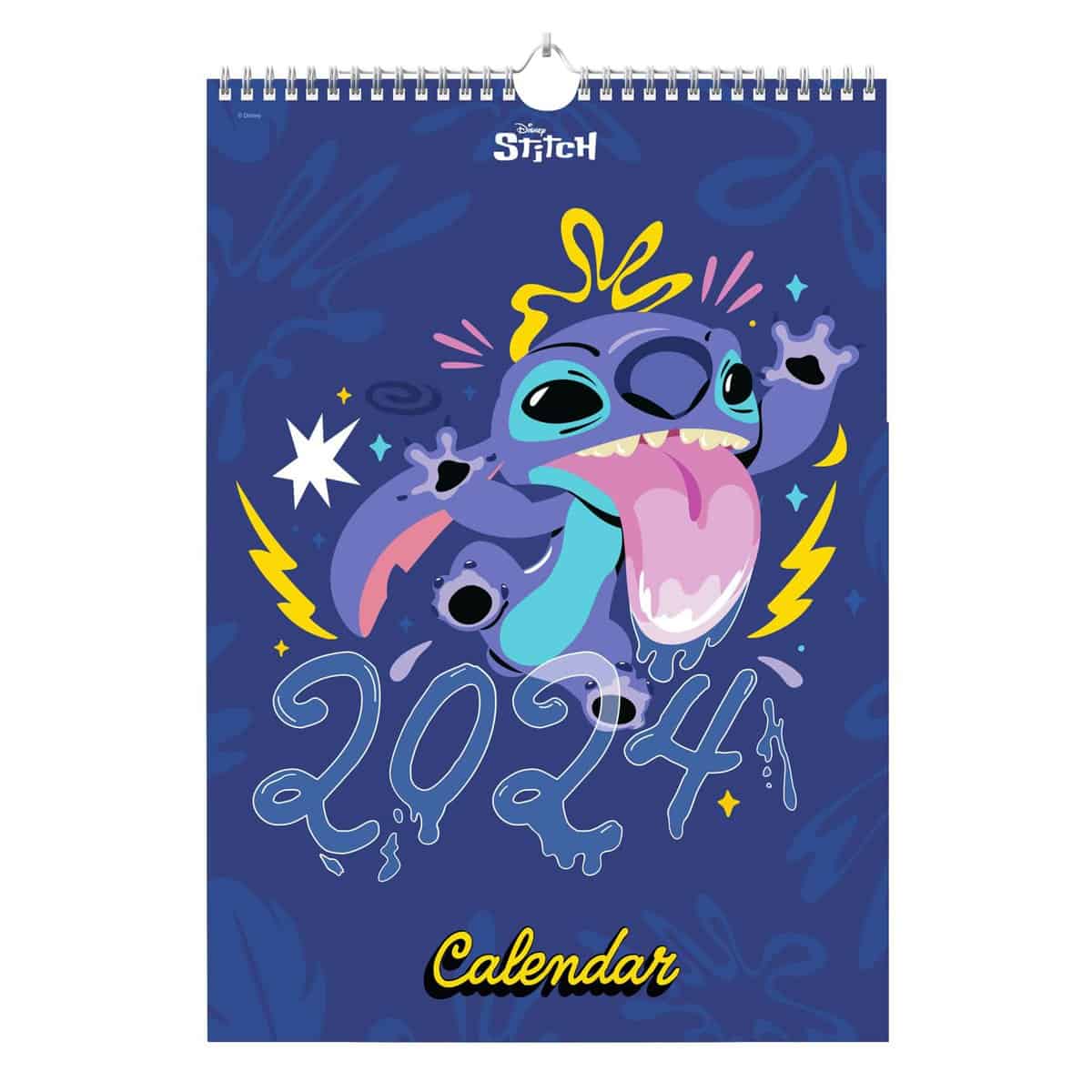 Grupo Erik Stitch A3 Wall Calendar 2024 | 11.7 x 16.5 inches - 29.7 x 42 cm | 12 Month Planner | A3 Calendar 2024 | Family Planner Calendar 2024 | Stitch Calendar | Stitch Gifts | Stitch Disney Gifts