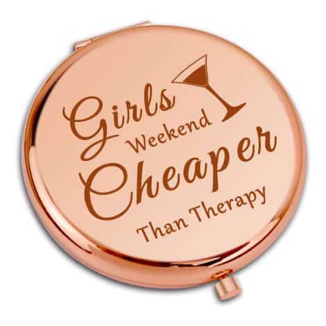 Gifts for a Girls’ Weekend – Compact mirror for your sister or best friend, perfect for travel or bachelorette parties.