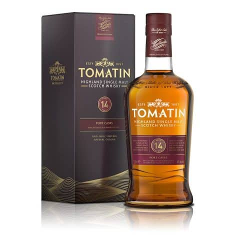 Tomatin 14 Year Old Single Malt Whisky: A rich Highland whisky, aged in Port casks, with 46% alcohol in a 70cl gift box. Perfect Scottish gift for him.