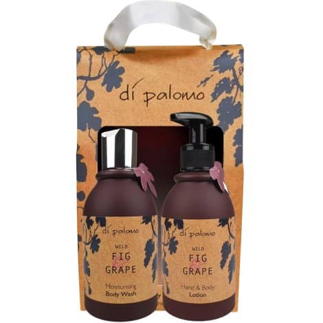 Di Palomo’s Vegan Wild Fig & Grape Bath & Body Set. Body Wash & Lotion. Hydrating Skin Care Gift. Soothing Gifts. Exquisite Vegan Luxury Set for Ladies.